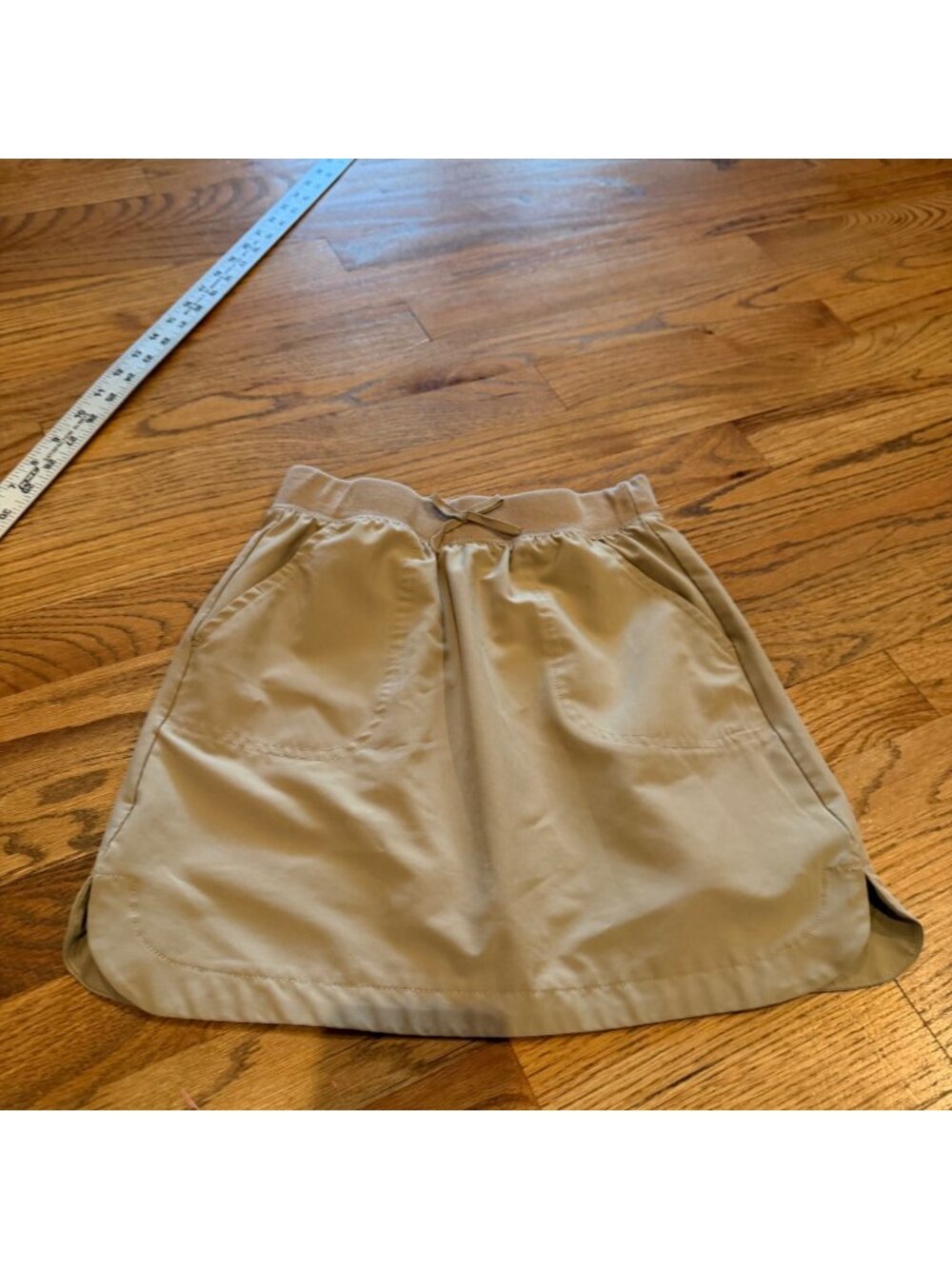 NAUTICA GIRLS SCHOOL UNIFORM DRI FIT TAN SKORT 8 REGULAR